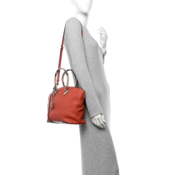 LOUIS VUITTON Veau Cachemire Snakeskin Soft Lockit PM Orange