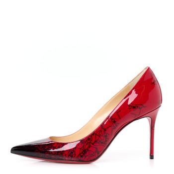 CHRISTIAN LOUBOUTIN Patent Logo Degrade Decollete 554 85 Pumps 37 Black Loubi