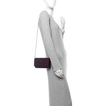 CHRISTIAN LOUBOUTIN Calfskin Spikes Loubinthesky Paloma Clutch Merlot