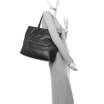 MIU MIU Vitello Soft Calfskin Shopping Tote Ebano