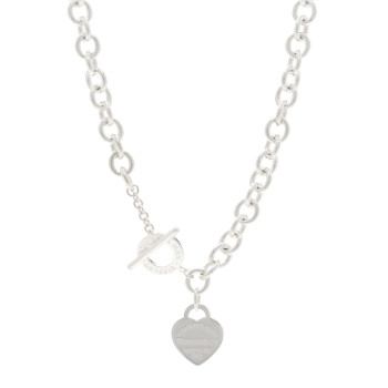 TIFFANY Sterling Silver Return to Tiffany Heart Tag Toggle Necklace