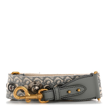 CHRISTIAN DIOR Oblique Studded Shoulder Strap Gris Multicolor