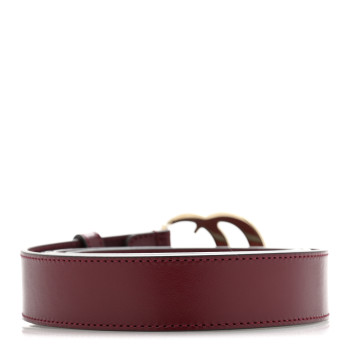GUCCI Plutone Calfskin Double G 30mm Belt 110 44 Rosso