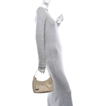 PRADA Re-Nylon Saffiano Mini Re-Edition 2005 Bag Deserto