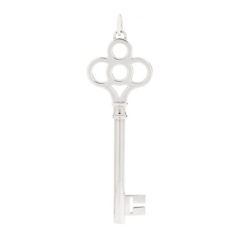 TIFFANY Sterling Silver Large Crown Key Pendant