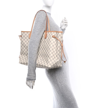 LOUIS VUITTON Damier Azur Neo Neverfull GM Rose Ballerine