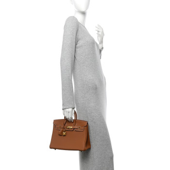 HERMES Togo Birkin 25 Gold