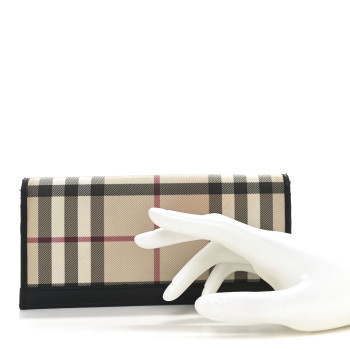 BURBERRY House Check Continental Wallet Black