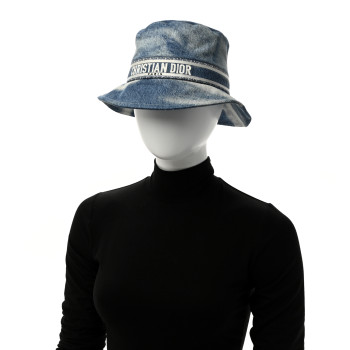 CHRISTIAN DIOR Denim Bucket Hat 58 Blue