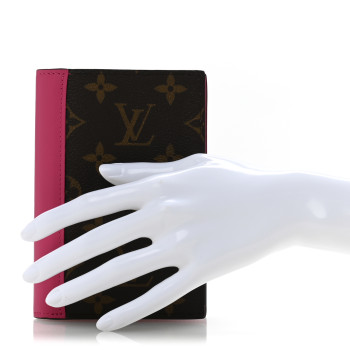 LOUIS VUITTON Monogram Macassar Passport Cover Fuchsia