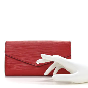 LOUIS VUITTON Epi Sarah Wallet NM Coquelicot