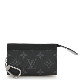 LOUIS VUITTON Monogram Eclipse Key Pouch Voyage