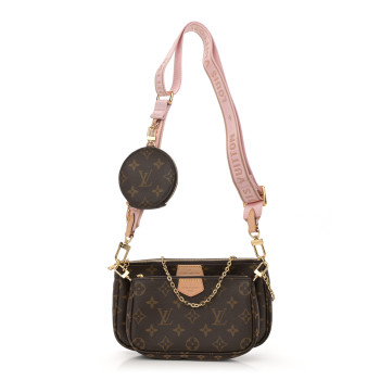 LOUIS VUITTON Monogram Multi Pochette Accessories Rose Clair