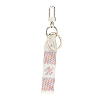 LOUIS VUITTON Damier Spray Dragonne Key Holder White
