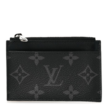 LOUIS VUITTON Monogram Eclipse Zipped Card Holder Black