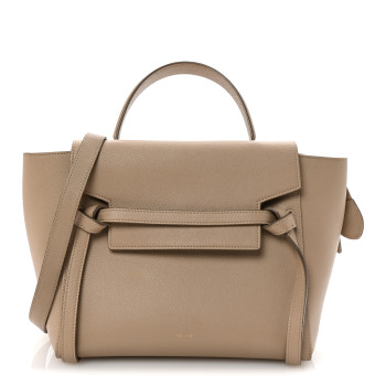 CELINE Grained Calfskin Micro Belt Bag Light Taupe