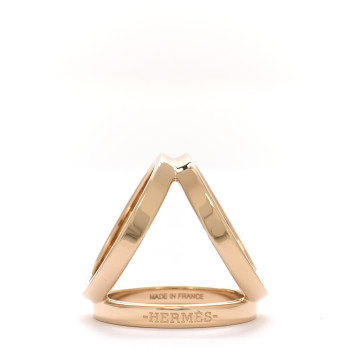 HERMES Permabrass Gold Trio Scarf Ring