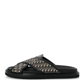 CHRISTIAN DIOR Oblique Mens Aqua Sandal 42 Blue