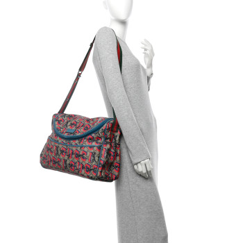 GUCCI GG Supreme Monogram Gucci Wolf Diaper Bag Beige Red