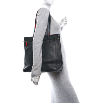 CHRISTIAN LOUBOUTIN Empire Calfskin Studded Cabado Backpack Tote Black