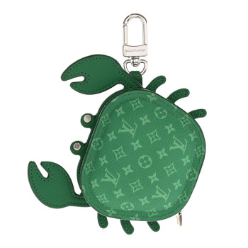 LOUIS VUITTON Monogram Crab Bag Charm Green