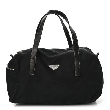 PRADA Tessuto Nylon Semitracolla Shoulder Bag Black