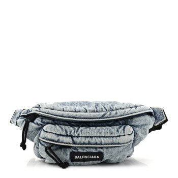 BALENCIAGA Denim Explorer Beltpack Blue