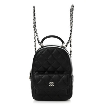 CHANEL Caviar Quilted CC Mini Classic Backpack Black