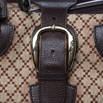 GUCCI Diamante Duffle Bag Brown 410588 | FASHIONPHILE