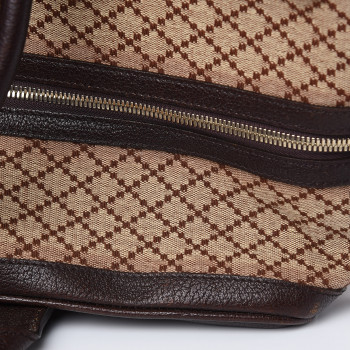 GUCCI Diamante Duffle Bag Brown 410588 | FASHIONPHILE