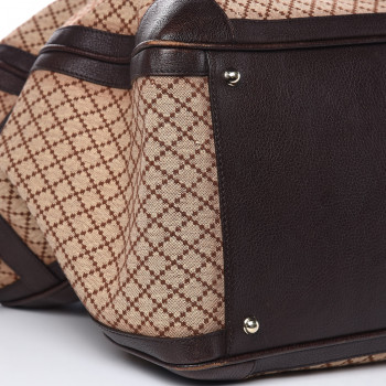 GUCCI Diamante Duffle Bag Brown 410588 | FASHIONPHILE