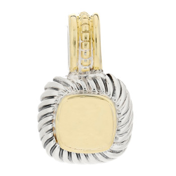 DAVID YURMAN Sterling Silver 14K Yellow Gold 7mm Albion Enhancer Pendant