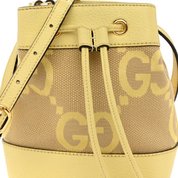 GUCCI Monogram Jumbo GG Textured Dollar Calfskin Mini