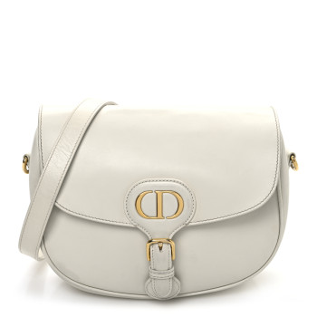 CHRISTIAN DIOR Box Calfskin Medium Bobby Flap Latte