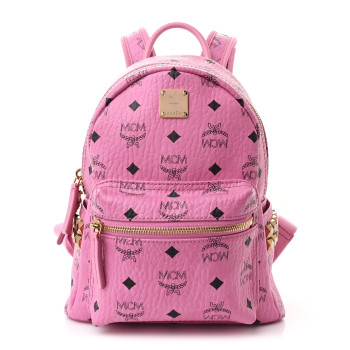 MCM Visetos Side Stud Mini Stark Backpack Pink
