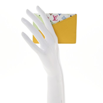LOUIS VUITTON LV X TM Monogram Multicolor Criss-Cross Card Holder Green Tea Gingko Green Tea Gingko Yellow