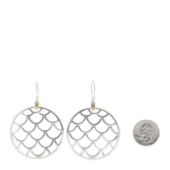 JOHN HARDY Sterling Silver 18K Yellow Gold Legends Naga Dot Round Drop Earrings