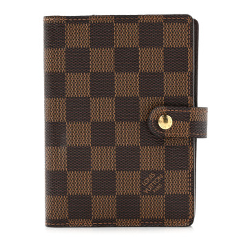LOUIS VUITTON Damier Ebene Small Ring Agenda Cover