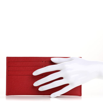 LOUIS VUITTON Calfskin Felicie Card Holder Insert Cherry