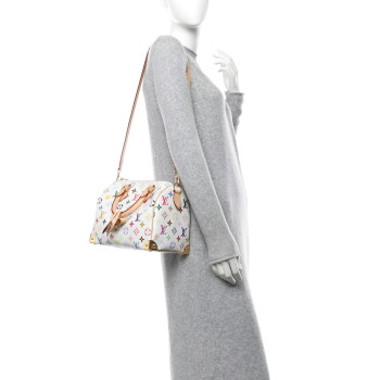 LOUIS VUITTON LV X TM Monogram Multicolor Speedy Bandouliere 25 White