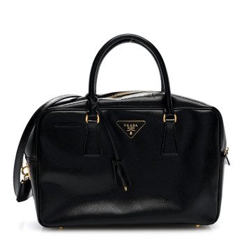 PRADA Saffiano Lux Bowler Black