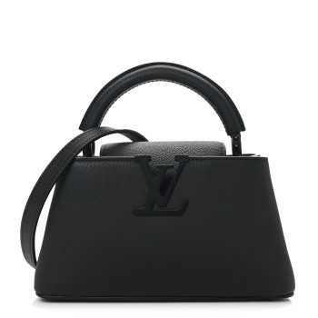 LOUIS VUITTON Matte Taurillon Capucines East West Mini All Black