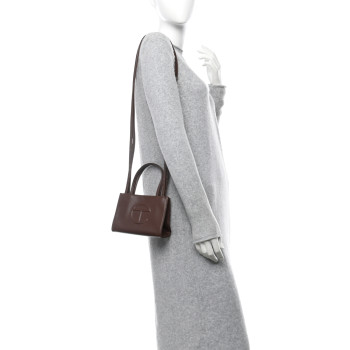 TELFAR Vegan Leather Small Shopping Bag Chocolate