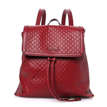 GUCCI Microguccissima Drawstring Backpack Red
