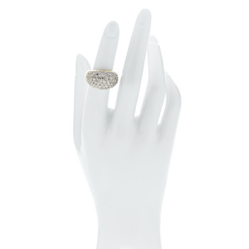 PARKER & WEST 18K Yellow Gold Diamond  3.18ctw Seven Row Dome Band Ring 51 5.75