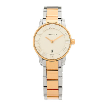 TIFFANY Stainless Steel 18K Rose Gold 29mm Atlas 2-Hand Quartz Watch