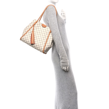 LOUIS VUITTON Damier Azur Propriano Rose Ballerine
