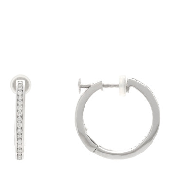 PARKER & WEST 18K White Gold Diamond .40ctw Channel Set Hoop Earrings