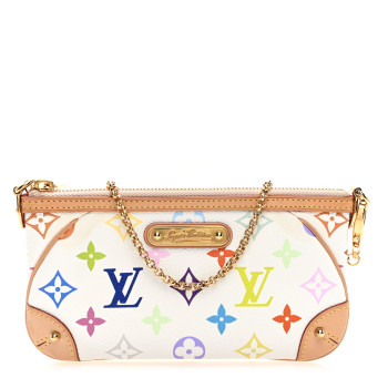 LOUIS VUITTON Monogram Multicolor Pochette Milla MM White