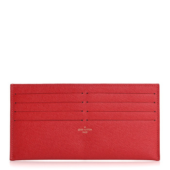LOUIS VUITTON Calfskin Felicie Card Holder Insert Cherry